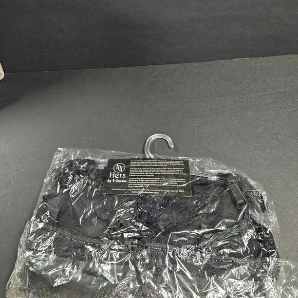 Hers by Herman 36C Black lacy bra with bead with black lacy panties L - Picture 7 of 7